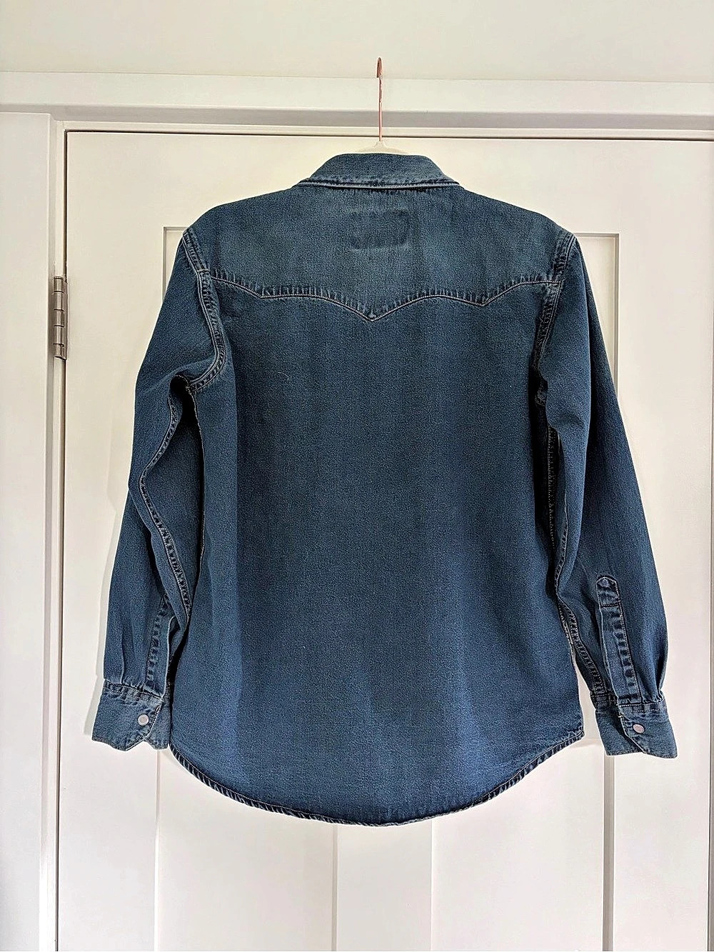 Polo Ralph Lauren Denim Western Shirt Women’s 100% Cotton Blue SZ L - Picture 3 of 8